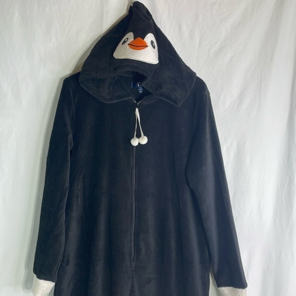 Penguin fleece one piece jammies